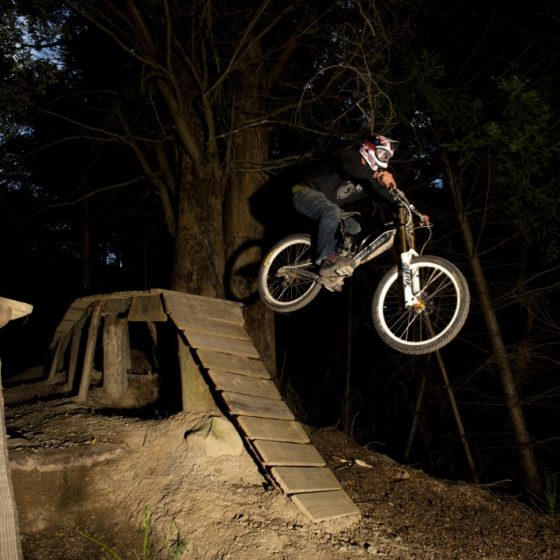 One of the wood features at Wynyard DH track in Queenstown